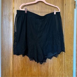 Torrid Black Lace Shorts. Size 2X.